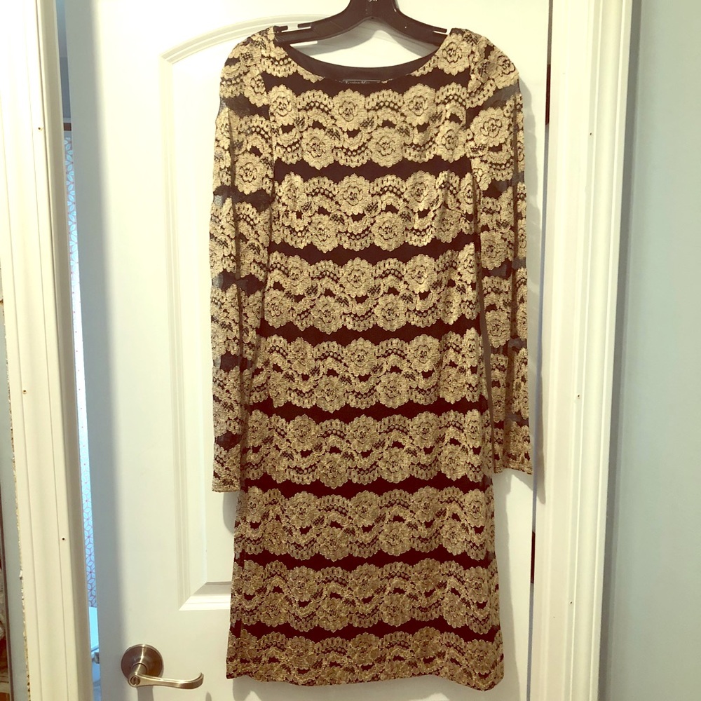 Black and gold dress